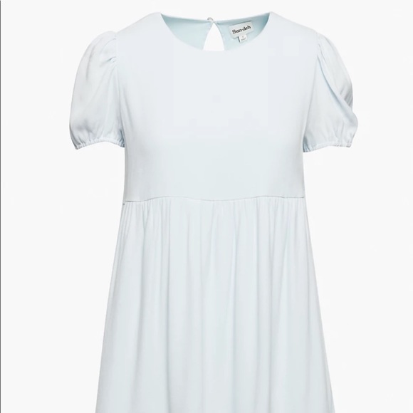 NWT Aritzia Sunday Best Babydoll Mini Dress with Puff Sleeves